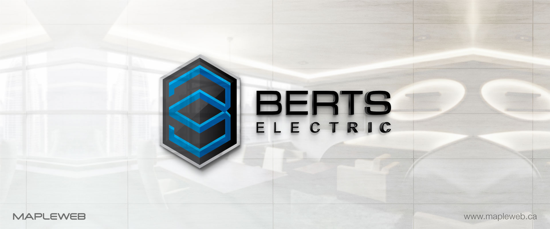 berts-electric-brand-logo-design-by-mapleweb-vancouver-canada-glass-signage-mock