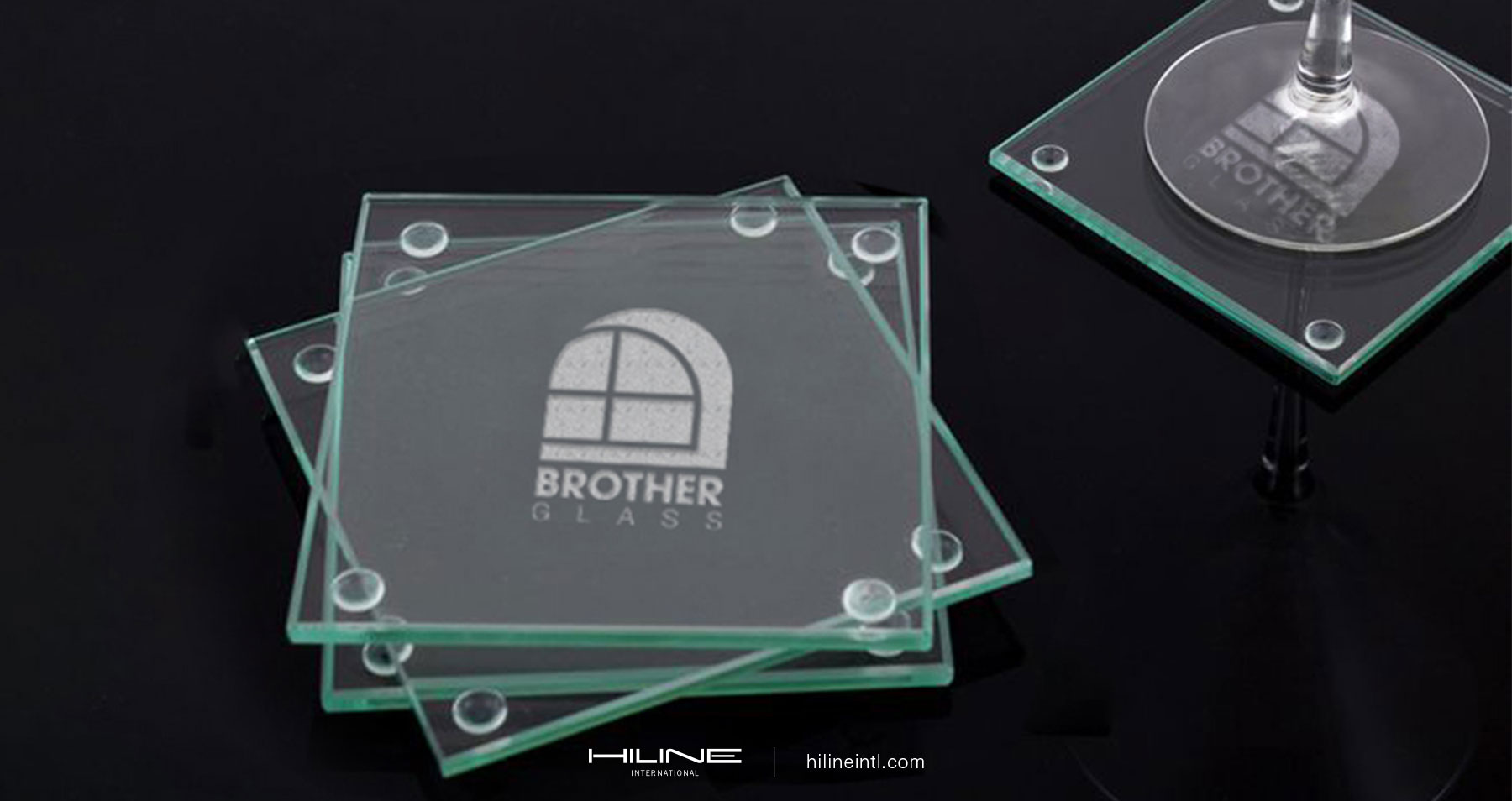 Brother Glass Brand design by Mapleweb Sign Glass Displaying Logo
