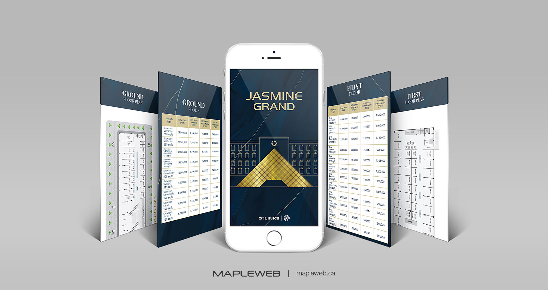 Jasmine Grand Mall Notepad First and Last Page Brand design by Mapleweb