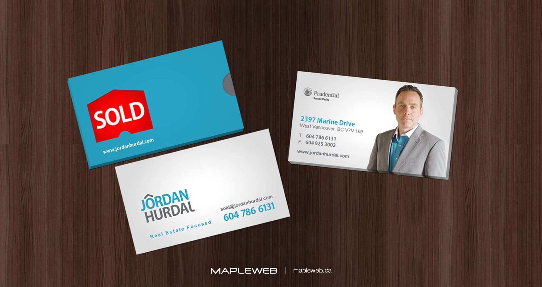 Jordan Hurdal Business Card Brand design by Mapleweb