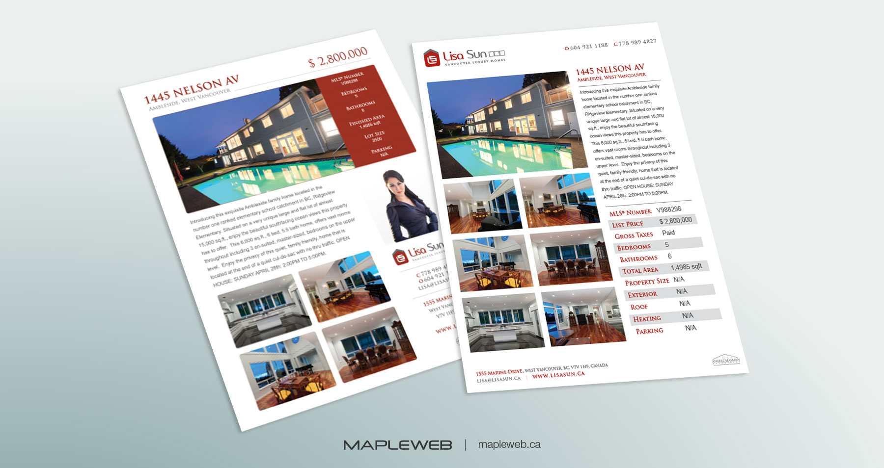 Lisa Sun Brochure Mock design by Mapleweb