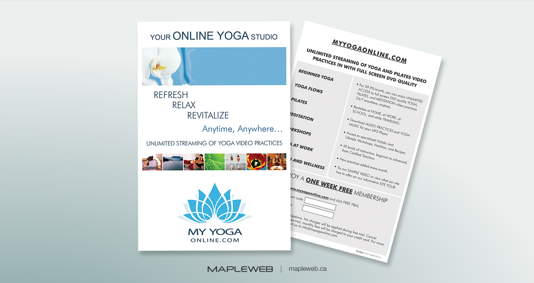 My Yoga Brochure design by Mapleweb