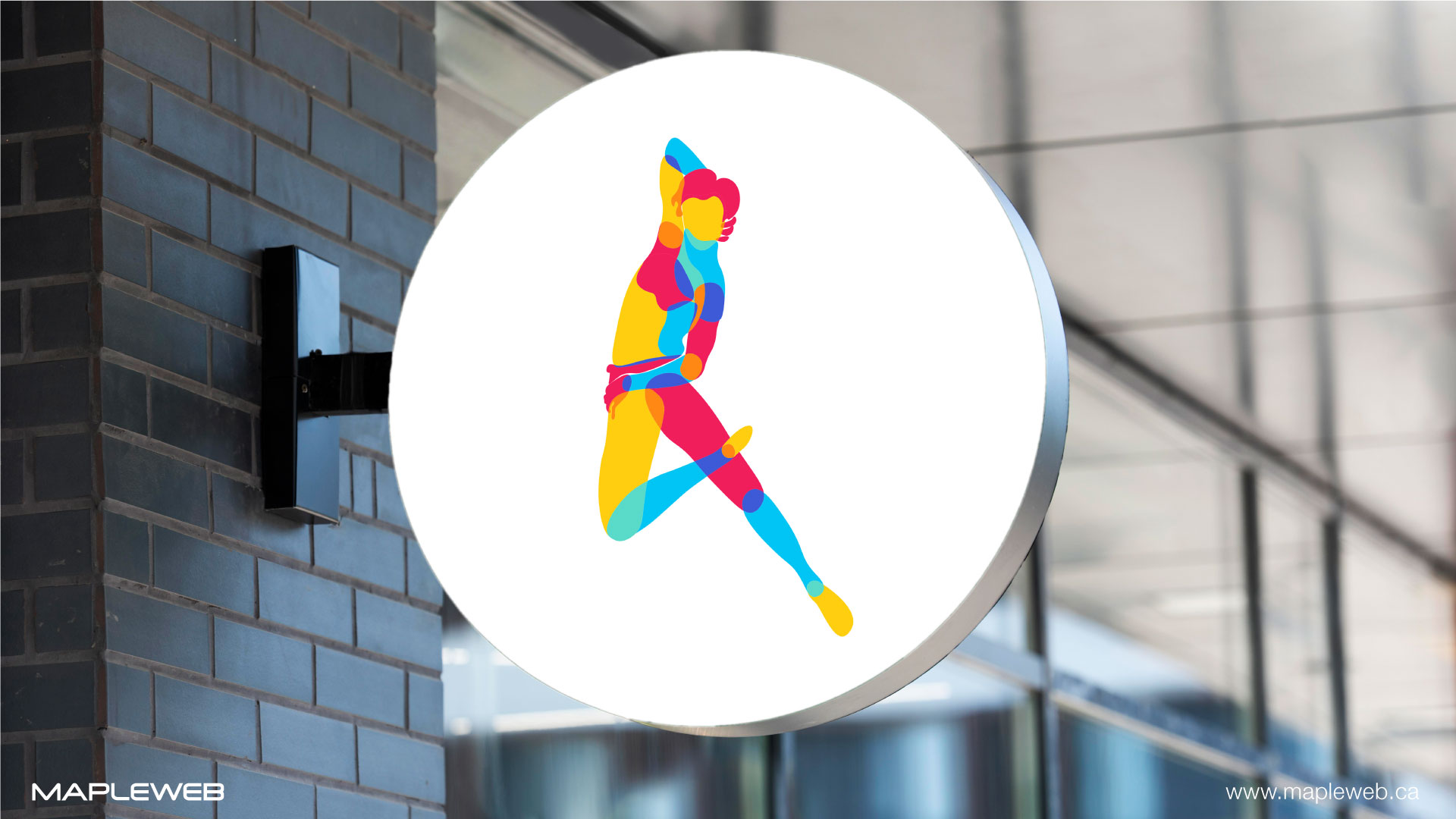 online-ballet-education-&-training-brand-logo-design-by-mapleweb-vancouver-canada-white-outside-signage-mock