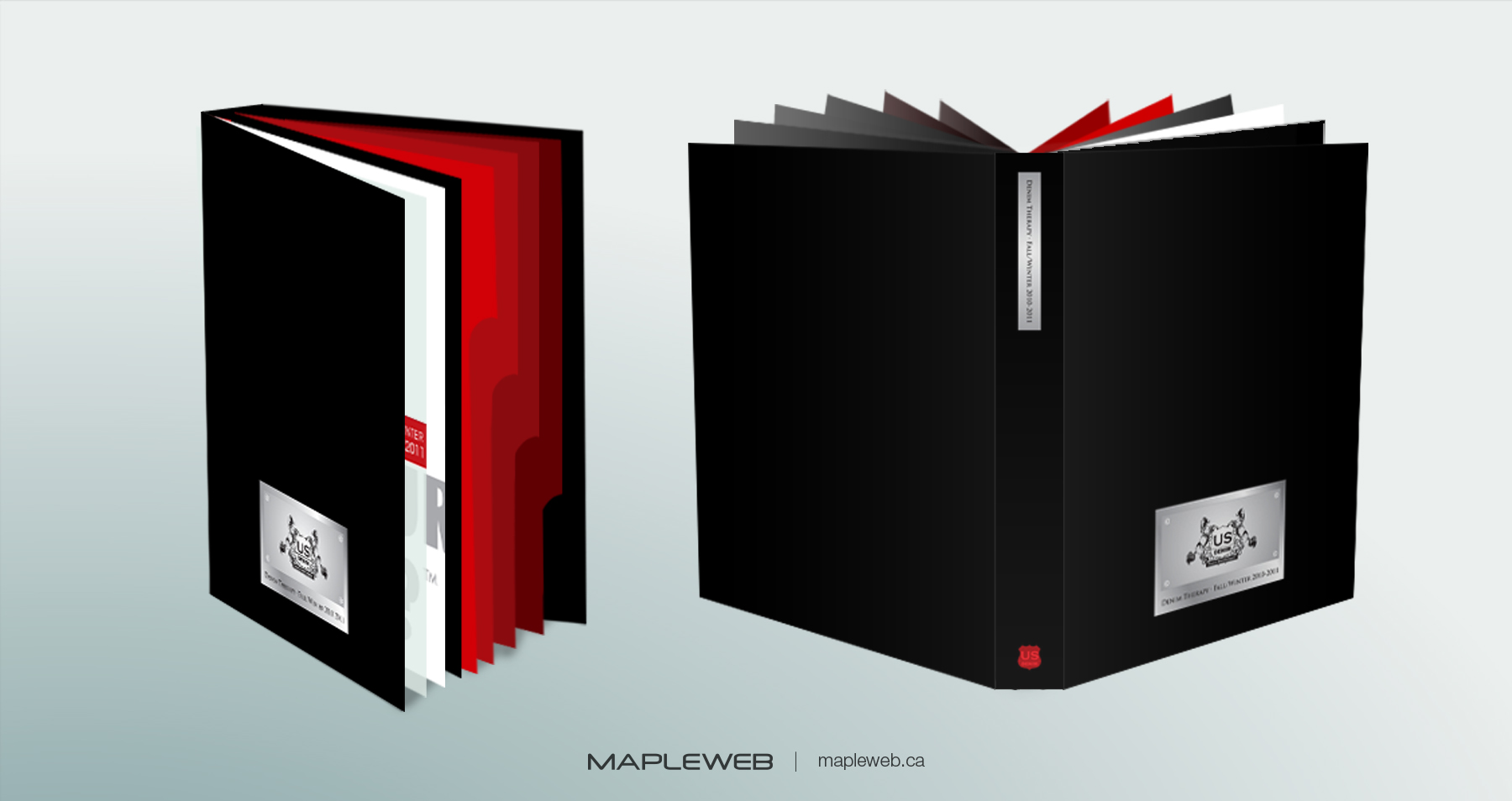 Us denim Book design by Mapleweb